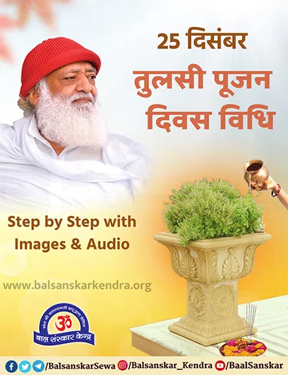 Tulsi Pujan Diwas Vidhi with Images, Mp3 Audio​, Mantra, Aarti